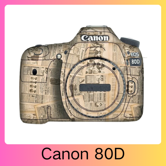 Corpo da Canon 80D - Pele câmera, adesivo câmera - com alta resistência a arranhões, à prova d'água e com design elegante.
